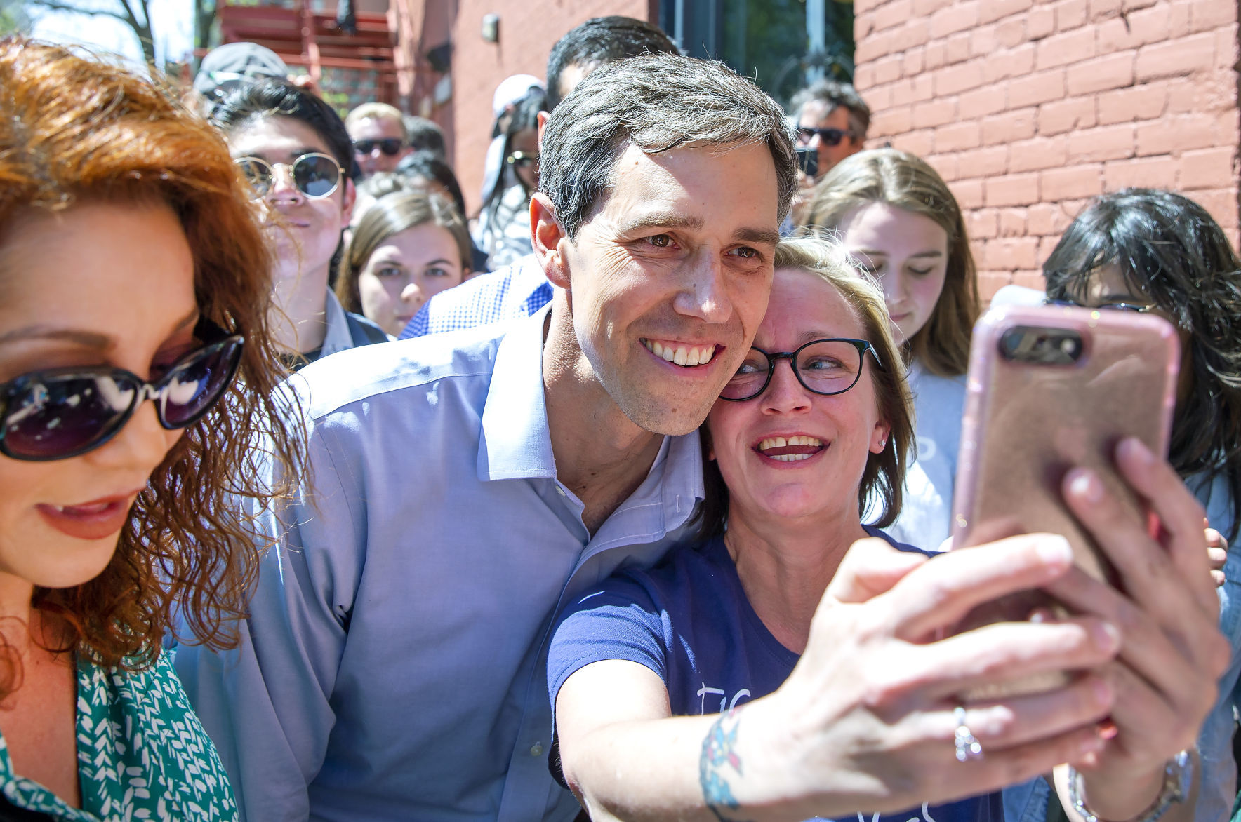 Beto O'Rourke campaigns in Greensboro